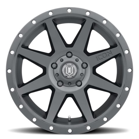 ICON Rebound 20x9 8x6.5 12mm Offset 5.5in BS 121.40mm Bore Satin Black Wheel