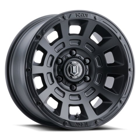 ICON Thrust 17x8.5 6x135 6mm Offset 5in BS Satin Black Wheel