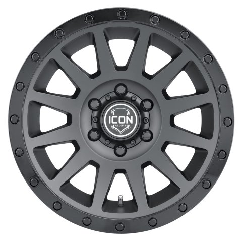 ICON Compression 18x9 6x5.5 25mm Offset 6in BS 95.1mm Bore Double Black Wheel