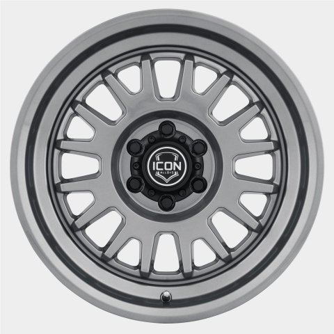 ICON Anza 17x8.5 6x5.5 0mm Offset 4.75in BS 106.1mm Hub Bore Gun Metal Wheel