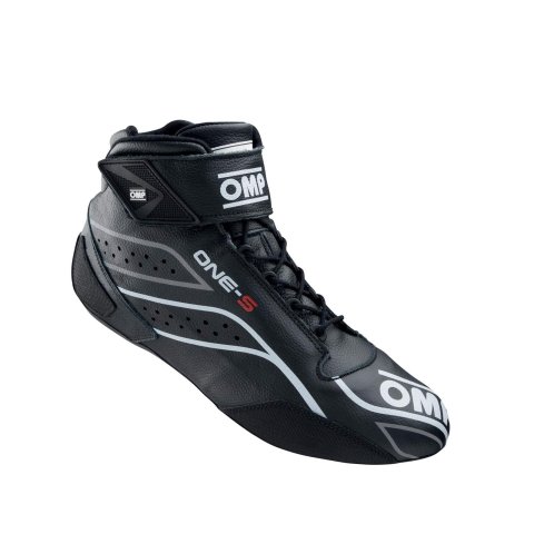 OMP One-S Shoes Black/White/Silver - Size 43 (Fia 8856-2018)