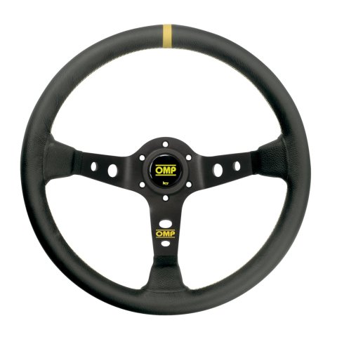 OMP Corsica Steering Wheel In Leather - Black