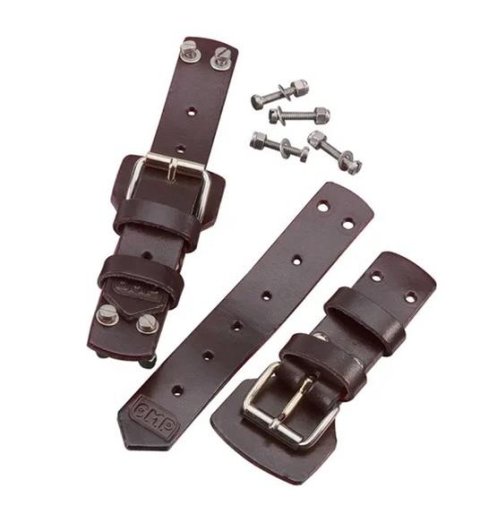 OMP - Large Leather Bonnet Straps (Black)