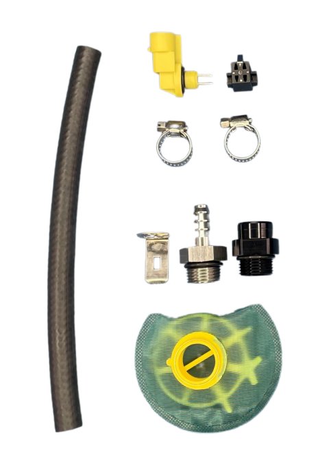 DeatschWerks DW650iL Series 650LPH In-Line External Fuel Pump Universal Install Kit