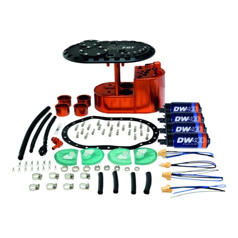 DeatschWerks 2.0L Staged Fuel Cell Surge Tank (Includes 4 DW400 Fuel Pumps)