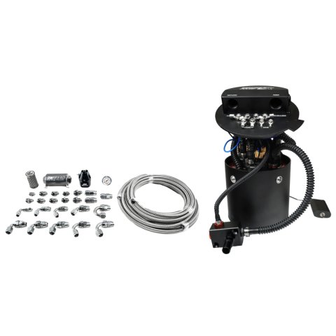 DeatschWerks X3 Series Fuel Pump Module w/ Triple DW400 Pumps/PTFE Plumbing Kit 11-24 Ford Mustang