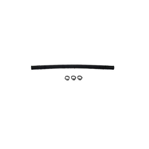 DeatschWerks Convoluted Tubing 250mm Length x 10mm ID Side 1 x 10mm ID Side 2 - Black