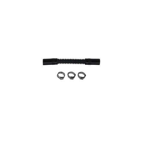 DeatschWerks Convoluted Tubing 100mm Length x 10mm ID Side 1 x 10mm ID Side 2 - Black