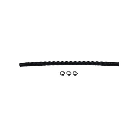 DeatschWerks Convoluted Tubing 300mm Length x 8mm ID Side 1 x 8mm ID Side 2 - Black