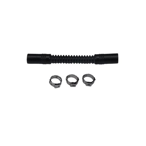 DeatschWerks Convoluted Tubing 100mm Length x 8mm ID Side 1 x 8mm ID Side 2 - Black