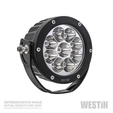 Westin Axis LED Auxiliary Light 4.75 inch Round Spot w/3W Osram (Set of 2) - Black
