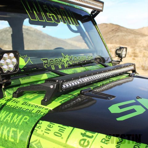 Westin/Snyper 07-17 Jeep Wrangler Snyper LED Cowl Mount - Textured Black