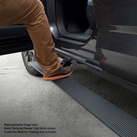 RealTruck 16-23 Toyota Tacoma CrewMax Cab 4dr VoltStep Electric Running Board Kit - Bedliner Coating