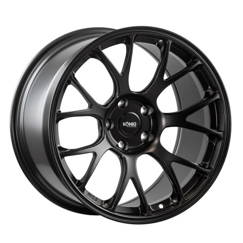 Konig Forged F1M 18X8.5 5X112 ET42 Satin Black Knurled Bead