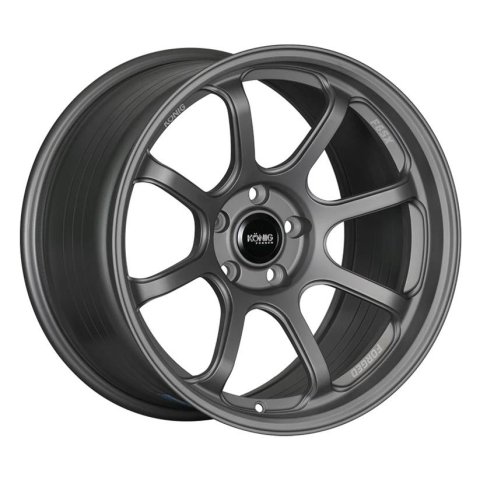 Konig Forged F6SX 18x10.5 5x120 ET25 Satin Grey Wheel (Knurled Bead)
