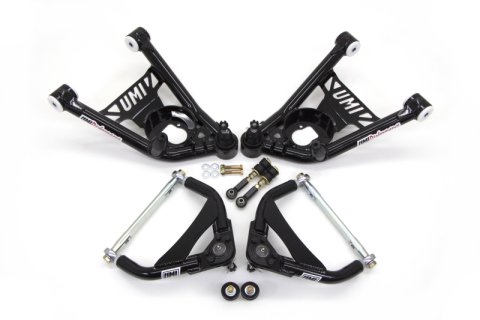 UMI Performance 64-72 GM A-Body Tubular Upper & Lower Front A-Arm Kit- Delrin Bushings