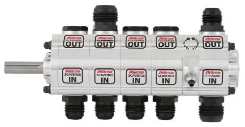 Peterson Fluid Systems R4 5-Stage Oil Pump - Left Side Mount - HV - Dr Rear Drive w/ Hex
