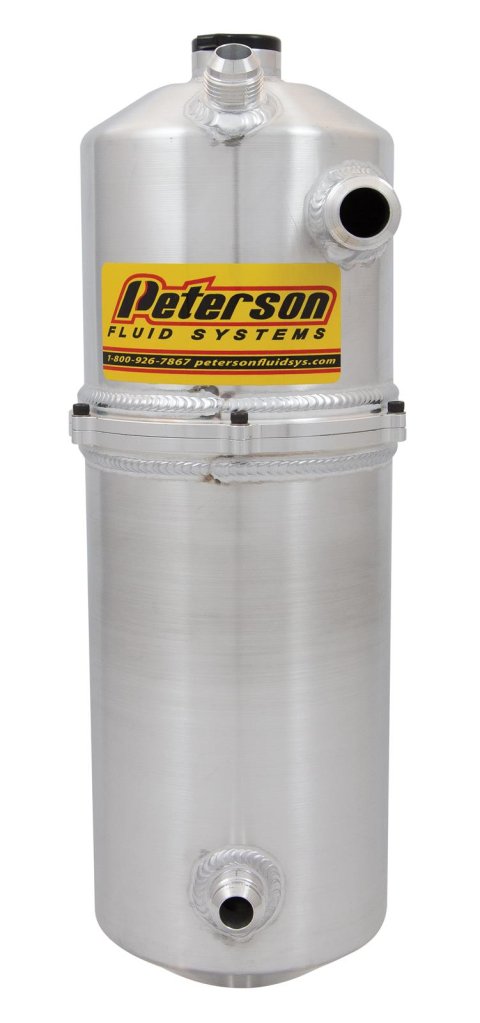 Peterson Fluid Systems Oil Tank L/W 2Pc 2 Gallon Dual Return