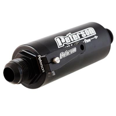Peterson Fluid Systems Fuel Filter -6AN 60 Micron Ball Valve