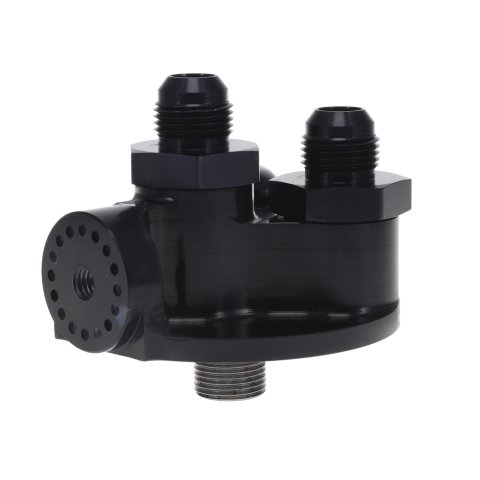 Peterson Fluid Systems Remote Filter Mount 3/4 -16AN Thread -10AN Fittings - Ford Style
