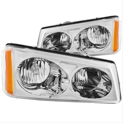 ANZO 2003-2006 Chevrolet Silverado 1500 Crystal Headlights Chrome