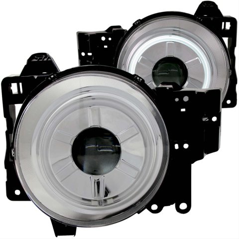 ANZO 2007-2013 Toyota Fj Cruiser Projector Headlights w/ Halo Chrome