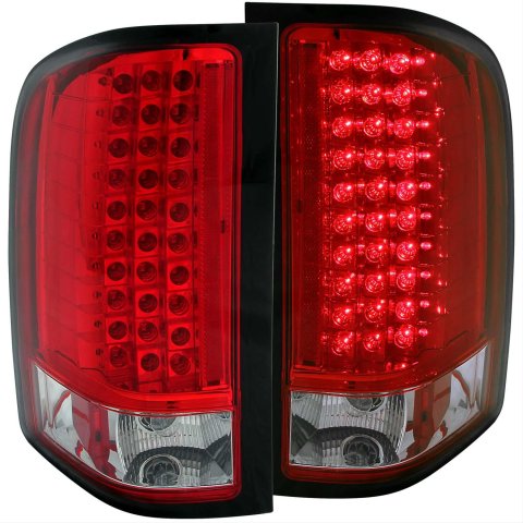 ANZO 2007-2013 Chevrolet Silverado 1500 LED Taillights Red/Clear