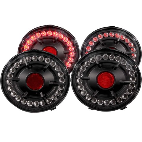 ANZO 2005-2010 Chevrolet Corvette LED Taillights Black 4pc