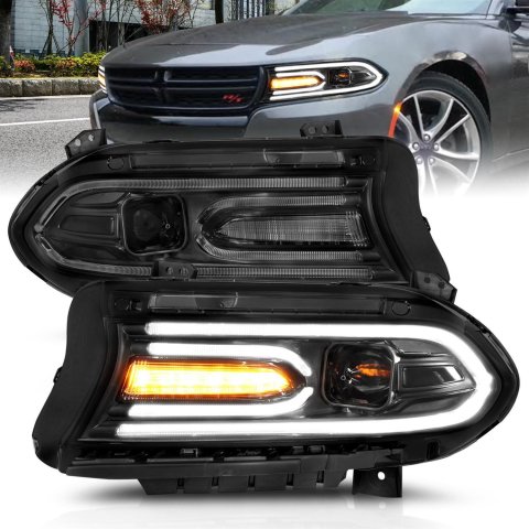 Anzo USA - Headlight Assemblies for 2015-2023 CHARGER 121559 Set, Projector