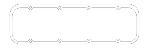 Cometic Chevrolet Gen-1 Small Block V8 .188in Fiber Valve Cover Gasket - Splayed Valve Heads