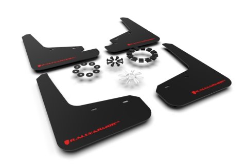 Rally Armor 20-26 Tesla Model Y, Juniper Y Black UR Mud Flap w/Red Logo
