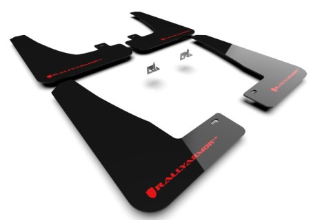Rally Armor 22-26 Tesla Model X Black UR Mud Flap w/Red Logo