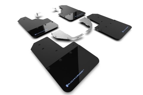 Rally Armor 21-25 Ford Bronco (Steel Bmpr - NO Rptr/Sprt - NO RR/RB) Blk Mud Flap w/Area Blue Logo