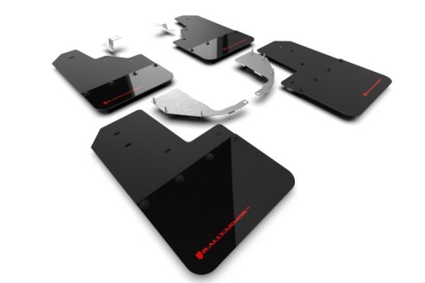 Rally Armor 21-25 Ford Bronco (Steel Bmpr - NO Rptr/Sprt - NO RR/RB) Blk Mud Flap w/Red Logo