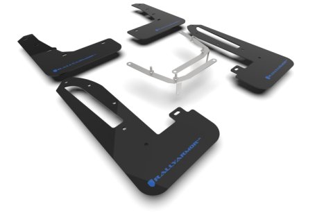 Rally Armor 23-26 Honda Civic Type R Black Mud Flap Light Blue Logo