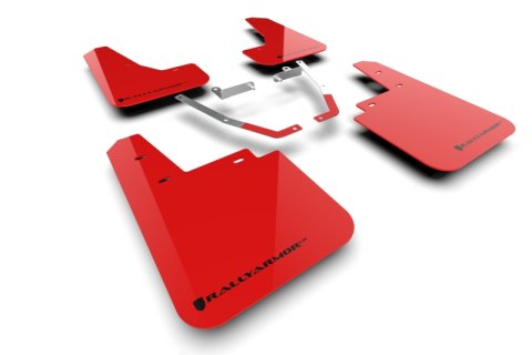 Rally Armor 24-26 Subaru Crosstrek (Wilderness Only) Red UR Mud Flap W/Black Logo - No Drilling Req