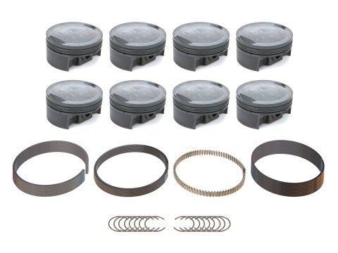 Mahle MS Piston Set Hemi 6.4L 392ci 4.095in Bore 3.724in Stroke 6.200in Rod 11:1 CR Set of 8