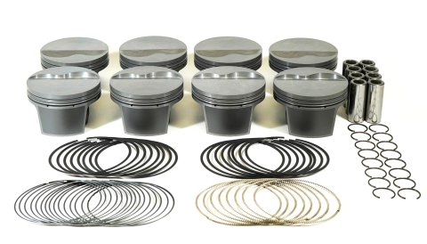 Mahle MS Piston Set GM LS 364ci 4.000in Bore 3.622in Stk 6.098in Rod .945 Pin -5.8cc Set of 8