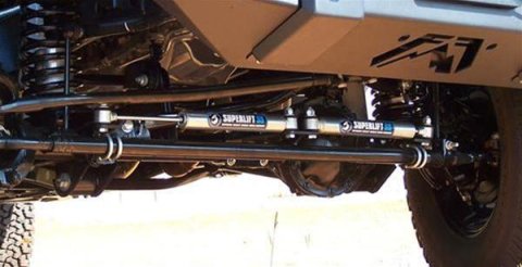 Superlift 09-13 Ram 2500/3500 4WD Dual Steering Stabilizer Kit - SR SS by Bilstein (Gas)