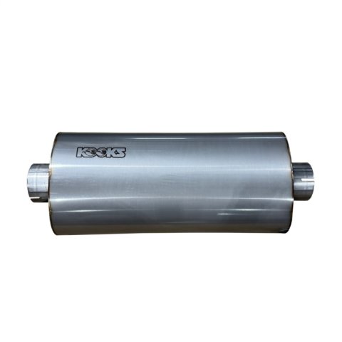Kooks 3in Oval Clamp In Center/Center Muffler 18in Long Body Polished Stainless Steel