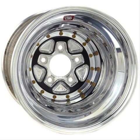 Weld Alumastar Pro 16x16 / 5x5 BP / 5in. BS Black Wheel - Knurled Beadlock