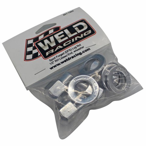 Weld Closed End Lug Nuts w/Centered Washers 7/16in. RH - 5pk.