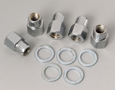 Weld Open End Lug Nuts w/Centered Washers 12mm x 1.5 - 5pk