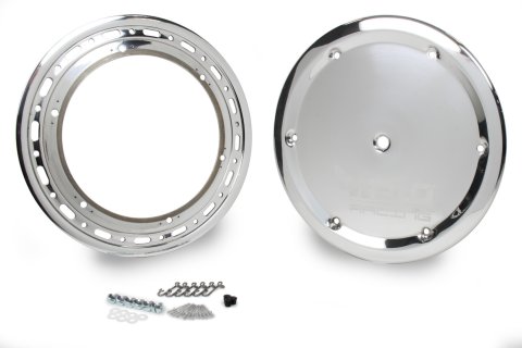 Weld Oval Beadlock Ring 15in. (16-Hole/Bolt-On) - w/6-Dzus Cover