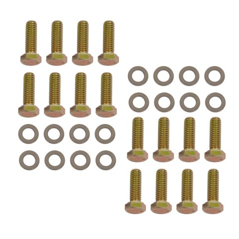 Weld Oval Midget/Sprint Beadlock Bolt Kit 13in./15in. (16 Bolts/16 Washers 5/16-18X1)