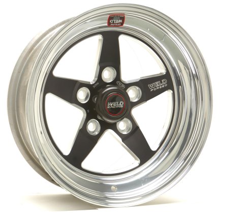 Weld S71 15x4 / 5x4.75 BP / 2.5in. BS Black Wheel (Low Pad) - Non-Beadlock