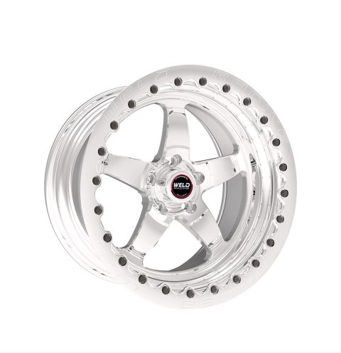 Weld S71 17x10 / 5x4.5 BP / 7.9in. BS Polished Wheel (Low Pad) - Polished Single Beadlock MT