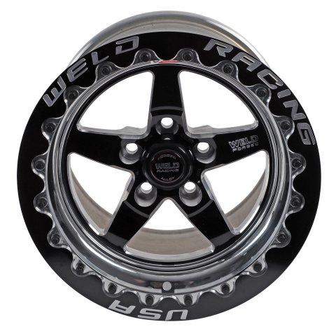 Weld S71 15x10.33 / 5x4.5 BP / 6.5in. BS Black Wheel (Medium Pad) - Black Single Beadlock MT