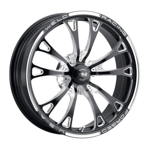 Weld V-Series 1-Piece 17x4.5 / 5x4.75 BP / 2.25in. BS Polished Wheel - Non-Beadlock