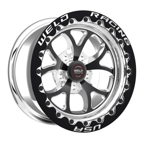 Weld S76 17x10 / 5x5 BP / 7.2in. BS Black Wheel (High Pad) - Single Beadlock
